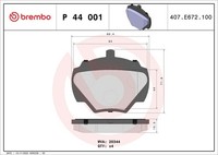 Brembo Bremsbelagsatz, Scheibenbremse P 44 001 FüR Land Rover