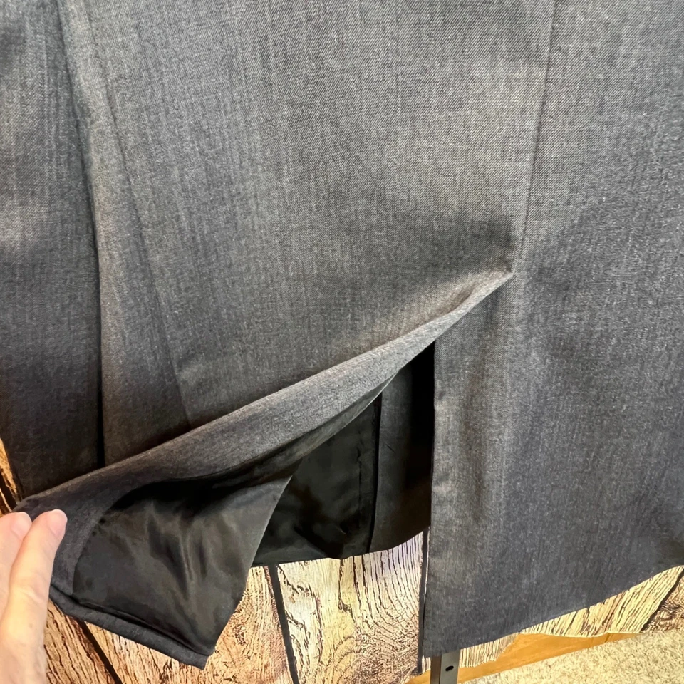 Traje de 2 piezas de lana Banana Republic para hombre 42L gris 3 botones ventilados chaqueta pantalones Foto 3 de 4