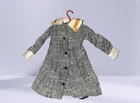 Vintage Skipper 1967 All Spruced Up Black White Tweed Coat -  for Mattel Barbie