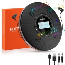 HOTT Portable CD Player Built-in 4 Speakers Stereo Sound,Bluetooth 5.3 Anti S...