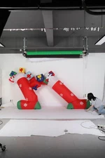 LEADZM 9ft 24W 11 LED Lights Christmas Sock Arch Holiday Arch Decoration