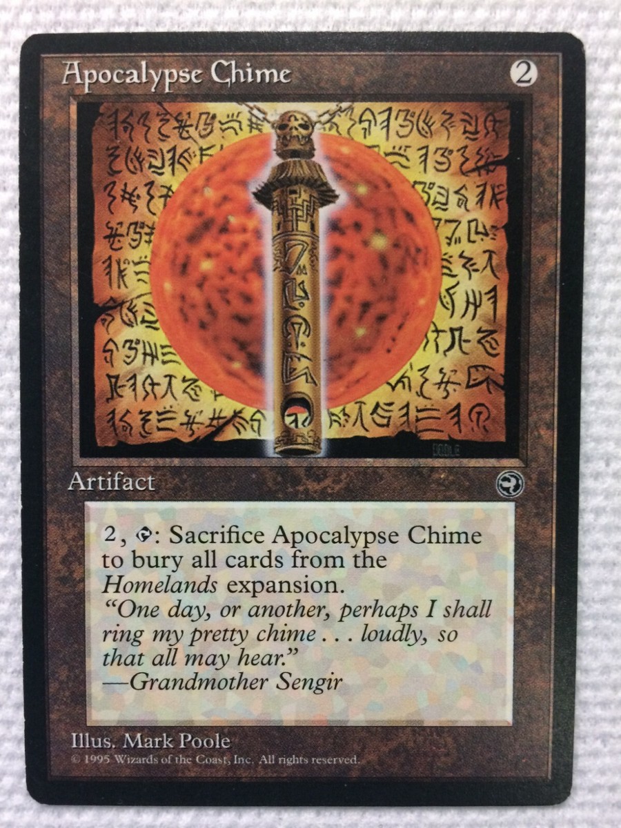 MTG 1x Apocalypse Chime Homelands Legacy Magic the Gathering Card x1 LP MTG 1x Apocalypse Chime Homelands Legacy Magic the Gathering Card x1 LP