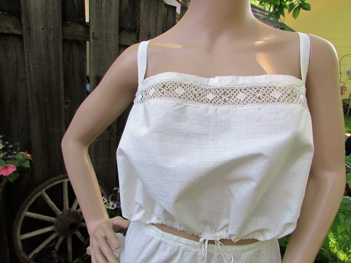 Vintage / Antique Summer Cotton Lawn Skirt & Camisole Bobbin