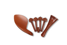 4/4 Violin Kit Handmade Redwood Violin tailpiece Peg Chin rest Endpin Nice Inlay