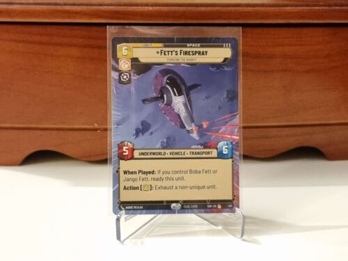 Fett's Firespray Star Wars Unlimited TCG Rare Hyperspace NM - Picture 1 of 2