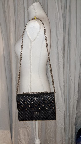 Pop Molly Skull Stud Black Rubber Shoulder Bag - Picture 7 of 11