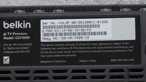 Belkin TV Premium G2V1000 Media Streaming Device Used - Free Shipping - Picture 3 of 4