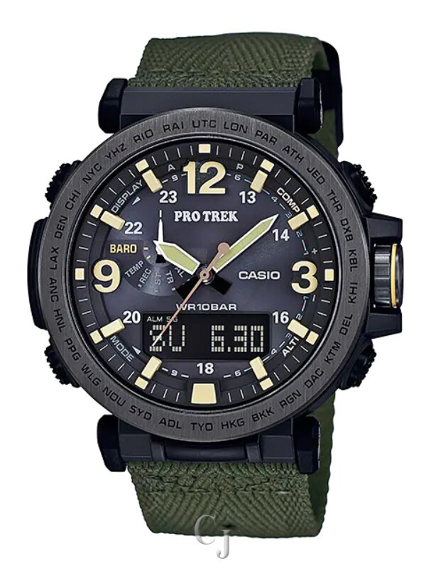 Casio Pro Trek PRG-600 Series Green Dial Tough Solar Men's Watch