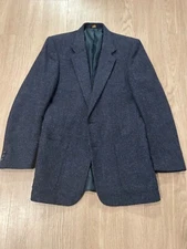 Mens Vintage Navy Tweed Blazer