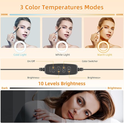Evershop Ring Light for Laptop Desk Clip OnSmall Computer Video Conference Li... - Afbeelding 6 van 9