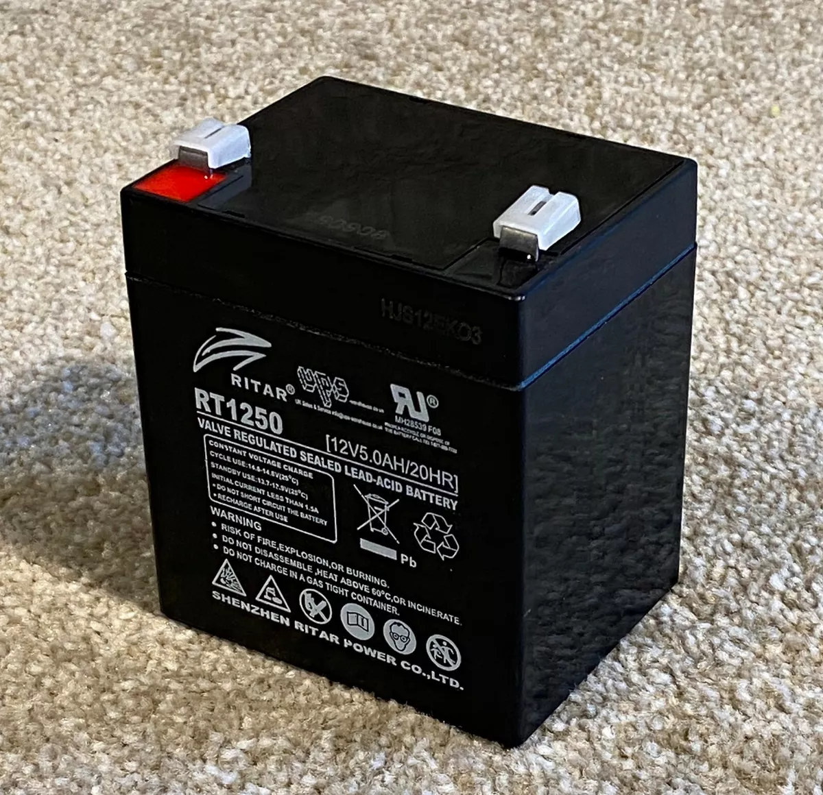 Ritar RT1250 Brand new battery 12V 5AH cube shape