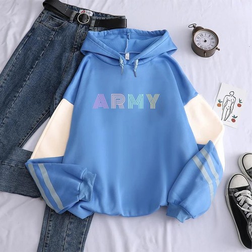 Kpop Army Hoodies Women Street Fashion Popular Soft Fleece Sweatshirts Clothing - Picture 11 of 27