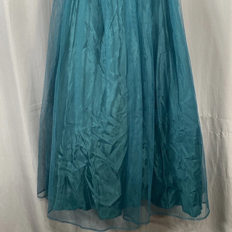 Roberta Formal Dress Womens XS Sleeveless Layered Corset Roses Mesh - Image 3 of 4