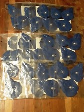 New 16 Pkgs 48 Blue Paper Flowers with Pearl Centers- Scrapbooking Embellishment