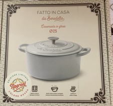 Overmont Casseruola in Ghisa - Antiaderente in Rivestimento smaltato Rosso