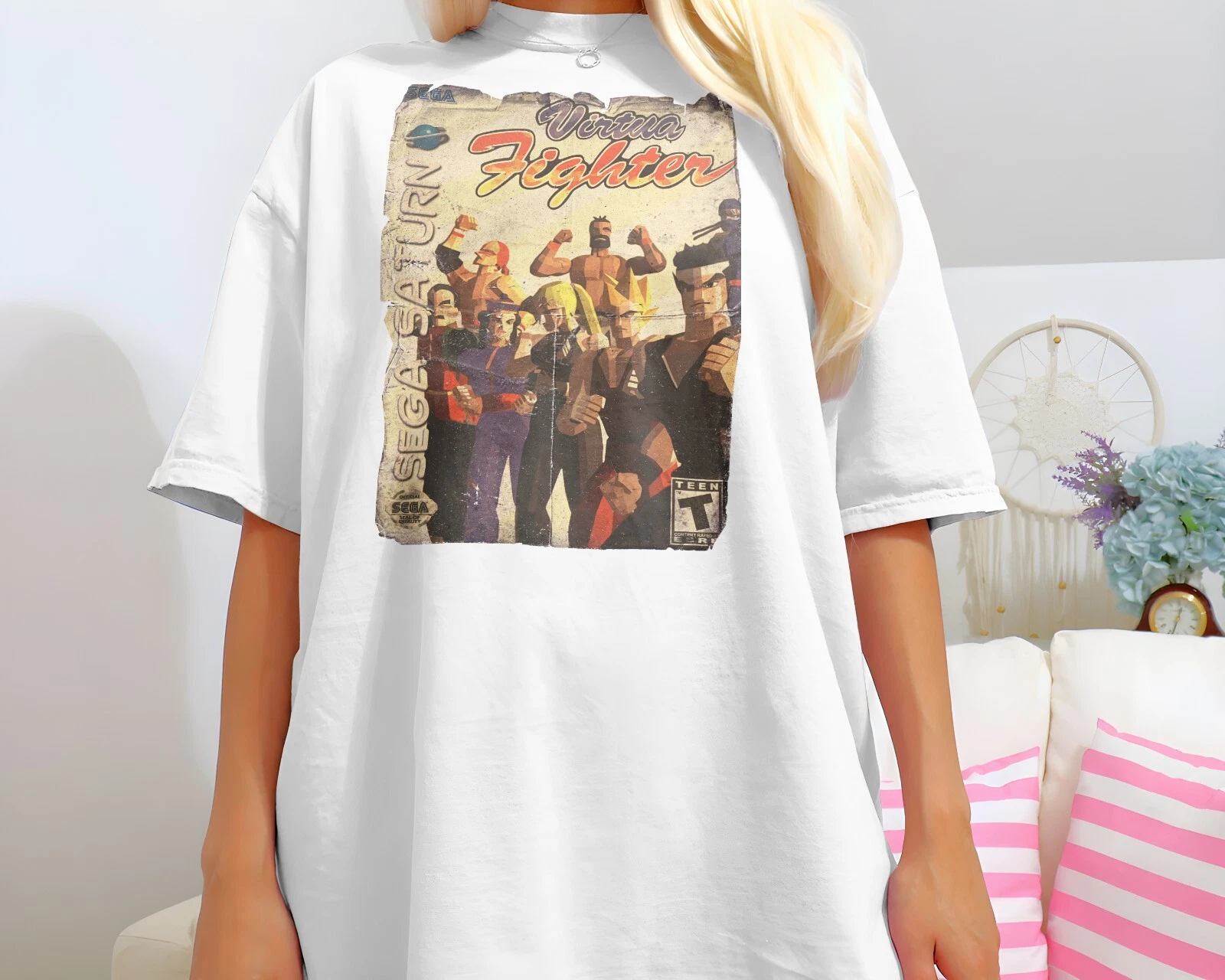 Virtua Fighter - 32 bit S Saturn Game Art T-Shirt 8 Colors Sizes S-5XL