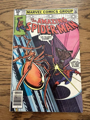 Amazing Spider-Man #213 (Marvel 1981) The Wizard, Newsstand, Romita Jr., FN/VG