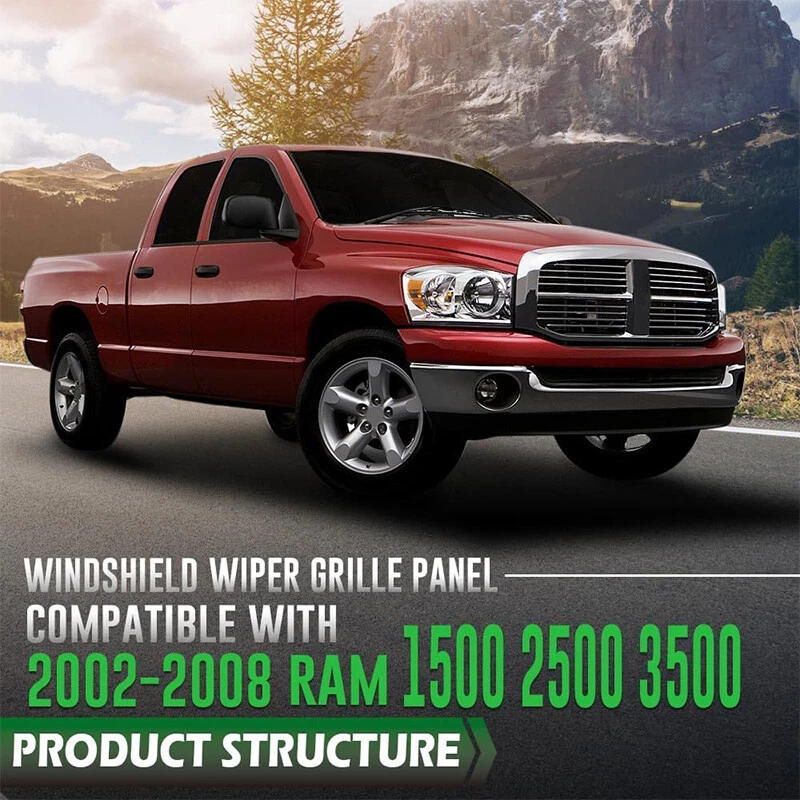 Fits For DODGE RAM 1500/2500/3500 2002-2007 2008 Windshield Wiper Cowl Panel New Foto 3 de 4
