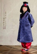 Rare Korean Traditional Clothes Durumagi Hanbok Full Set For Boy Quilted coat