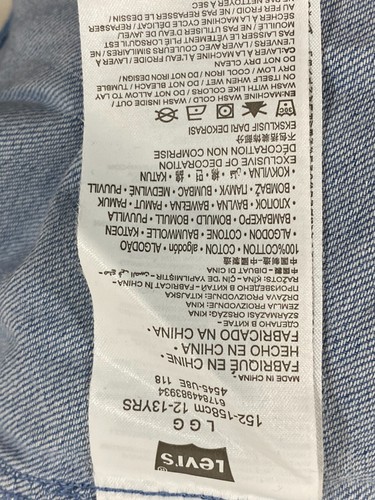Levi's Girls Chambray Short Sleeve Denim Jean Dress Large Western Pockets NWT - Picture 19 of 19