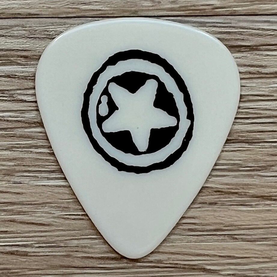 Guitar Pick with Vintage Design - D'Andrea Cool Plecs Graphic White