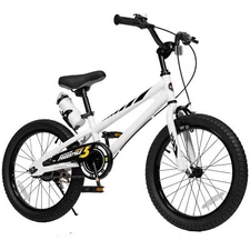 RoyalBaby Freestyle Outdoor Kid's Sporty Bicycle with Kickstand, 18 Inch, White