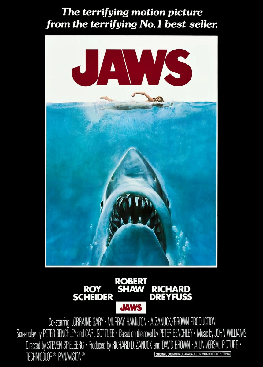 Jaws Movie Poster Print & Unframed Canvas Prints