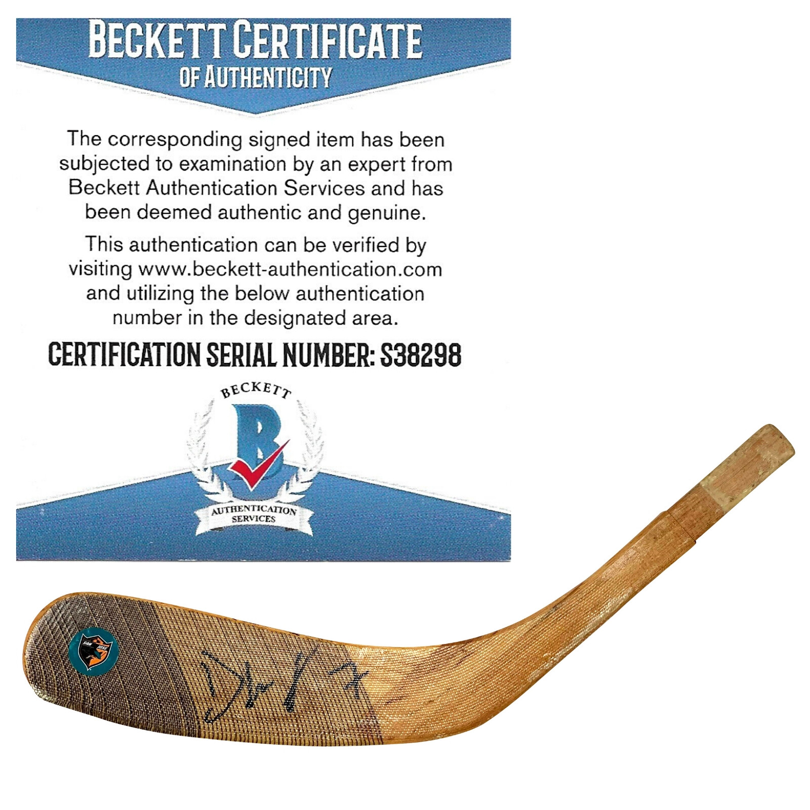 Ranking TOP19 Dylan Gambrell S J Sharks Signed Hockey Stick Blade 