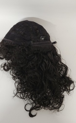 Natural Curly Layered Wig With Wavy bang Black Daily Retro *Sepia - Picture 9 of 9