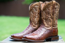 NEW Dan Post Mens Kingsly Caiman Square Broad...