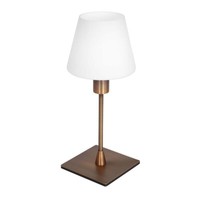 Tischleuchte Tischlampe Schlafzimmerleuchte 1 Flammig Glas Bronze E14 H 33 Cm