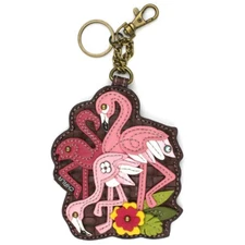Chala FLAMINGO GROUP Key Fob / Coin Purse NWT