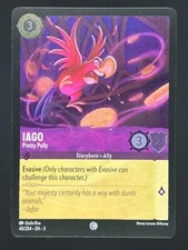 Disney Lorcana Into the Inklands - Iago Pretty Polly COLD FOIL Common 40/204
