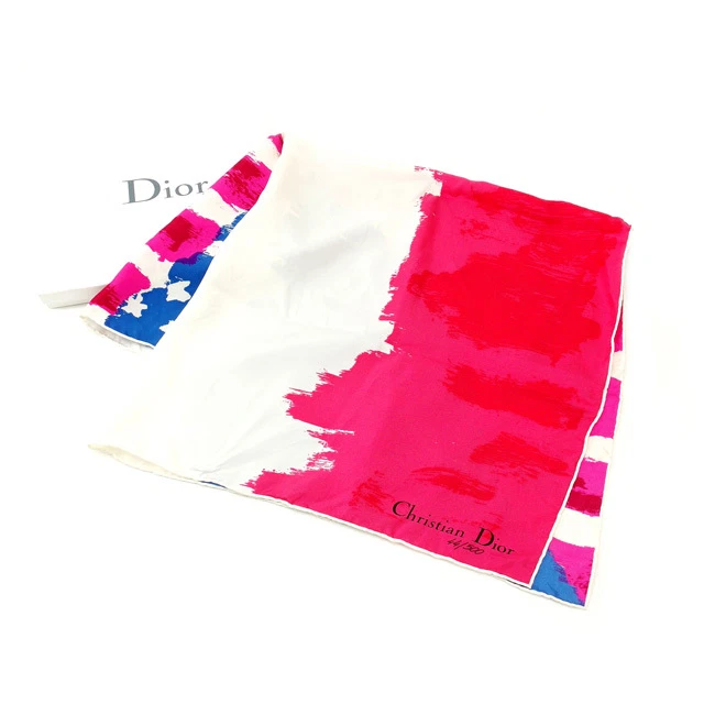 Écharpe Dior bleu rose femme authentique d'occasion E742