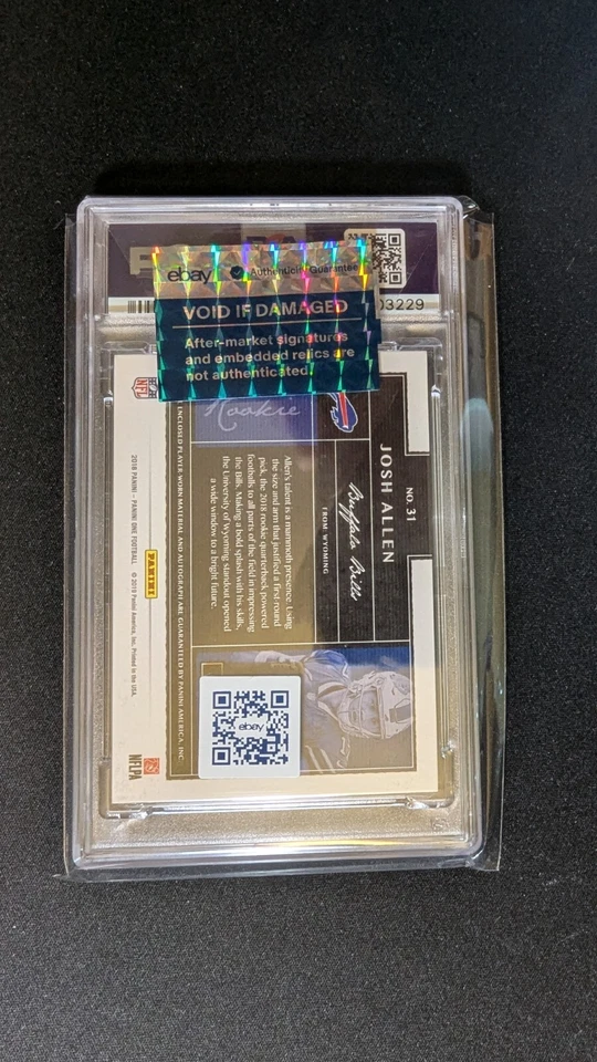 2018 Panini One Josh Allen RC Rookie Patch Auto Bronze /25 PSA 9 MVP! 💎💎💎 - Image 4 of 4