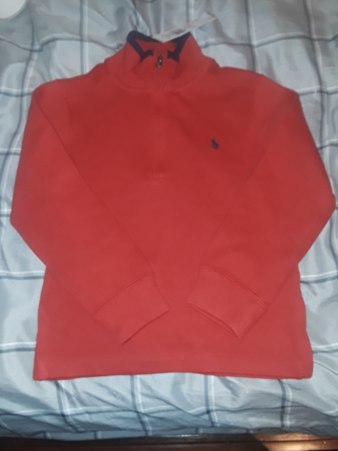 FELPA CON CAPPUCCIO POLO RALPH LAUREN RAGAZZI BIG PONY CERNIERA NUOVA CON ETICHETTE ROSSA taglia 5