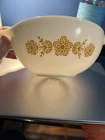 Pyrex Butterfly Gold Mixing Bowl Dish Bakeware Milk Glass 443 2 1/2qt