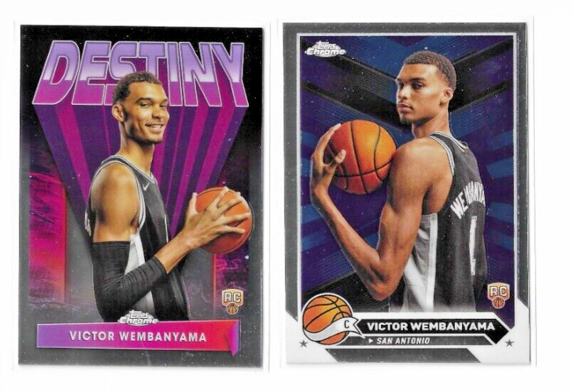 Victor Wembanyama 2023/24 Topps Chrome Rookie RC Base #1 + Destiny