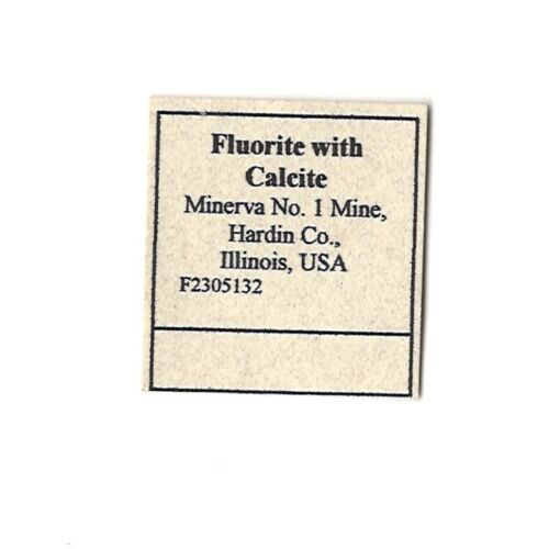 Fluorite with Calcite, Minerva #1 Mine, Cave-In-Rock, Hardin, Illinois 2303-001 - Picture 5 of 5