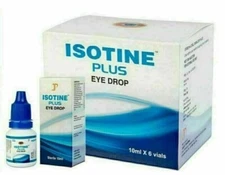 6 x Isotine Plus Eye Drops Pure Herbal 100% Genuine For Immature Cataract 10ml
