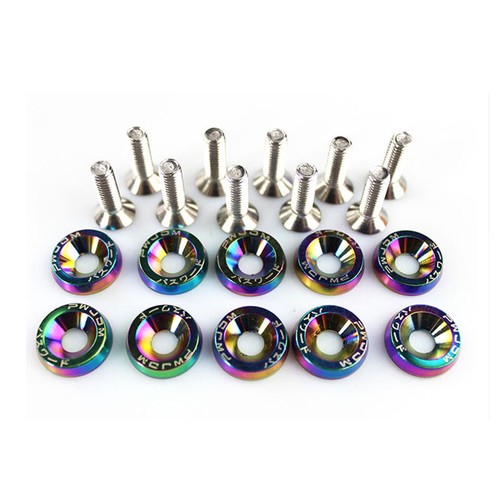 10/20/40/60/100PCS JDM Billet Fender Bumper Washer Bolt Engine Bay Dress Up Kit - Picture 20 of 20
