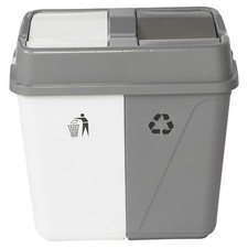 40L/60L/100L Duo Kitchen Bin Waste Garbage Can 2 Compartments w/ Base Connectors