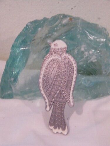 PIN DE COLECCIÓN firmado NEIMAN MARCUS LORO/PÁJARO PLATA Y ESMALTE, CLIP DE BUFANDA, BROCHE - Imagen 2 de 5