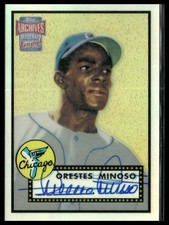 2001 Topps Archives Reserve Minnie Minoso Refractor On Card Auto Autograph HOF