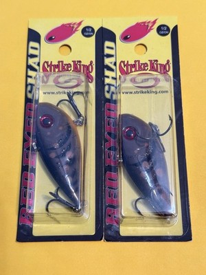 Lot of 2 Strike King Red Eye Shad 1/2oz   2.5    Brown Craw