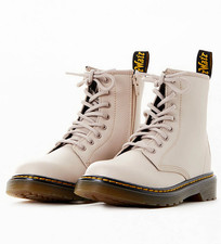 NWD Dr Martens Kids 1460 8-Eye Leather Boots Taupe Kids 25634 UK2/US3/EU34