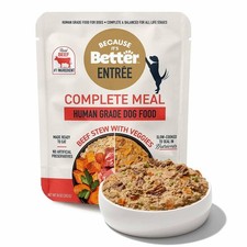 Because It's Better Entr e Complete Meal, Beef Stew with Veggies, Human Grade...