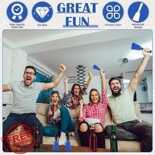 6 Pcs Blue 10 Inch Cowbell with Handle Party Sports Loud Noise Maker