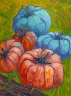 Original Oil Painting 18x24 Pumpkin Autumn Art Colorful Contemporary