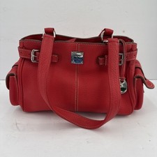 Dooney & Bourke Red Pebbled Leather Purse Sat...